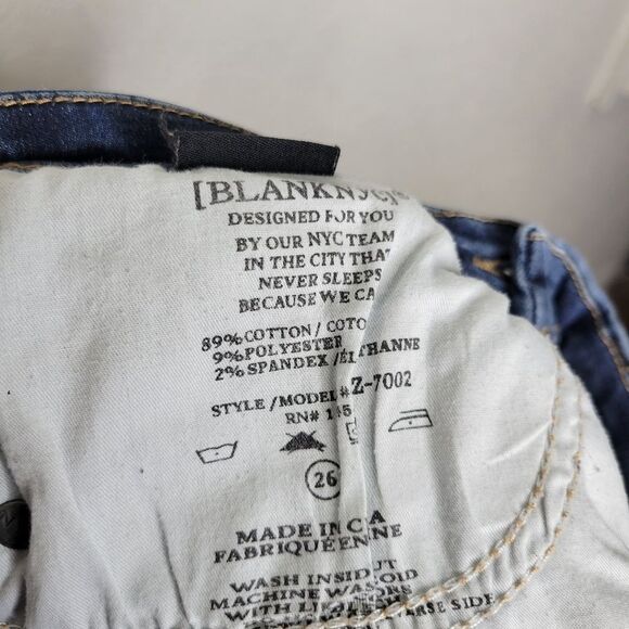 BlankNYC Size 26 Dark Wash The Great Jones High Rise Skinny Distressed Jeans - Picture 2 of 10